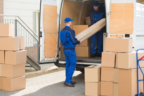 Local removals team preparing for a move in Enfield