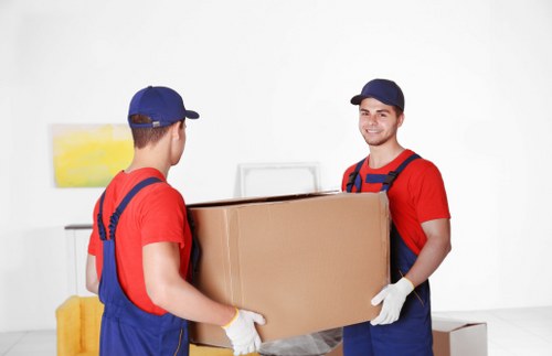 Packing boxes and moving supplies prepared for a home move in Enfield