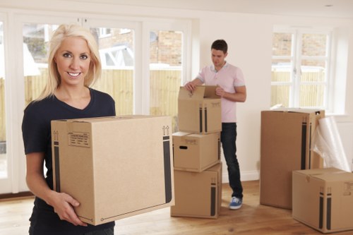 Customer reviewing booking details and service agreement for a house move