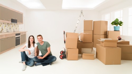 Packed household items prepared for same day removals in Enfield
