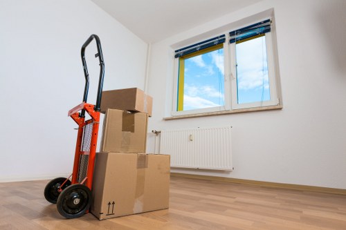 Removal van loading a residential property in Enfield