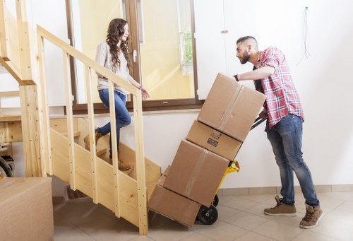 Delivery and disposal compliance concept for a professional moving company